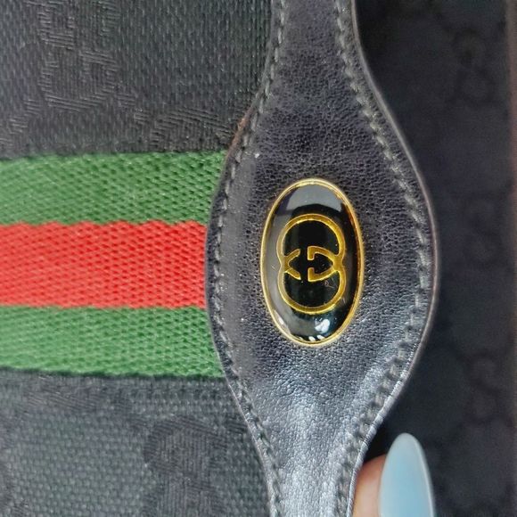 Gucci collectors Piece 80s authentic Vintage ophidia web black clutch - Picture 15 of 16